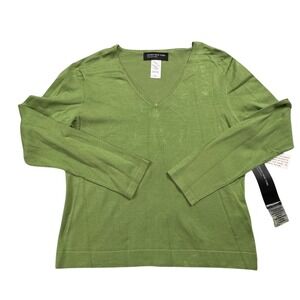 NWT Jones New York Collection Women's Long Sleeve Silk Blend‎ Sweater Size Small